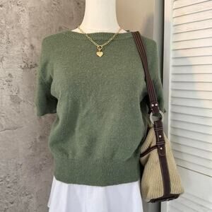 Preppy Soft & Cozy Green Sweater